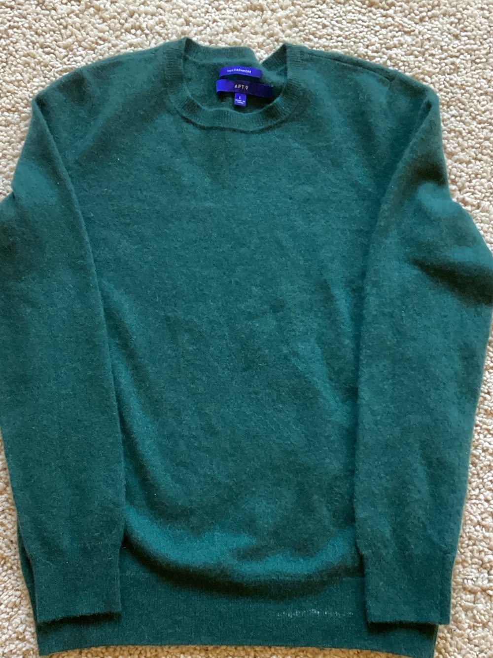 Apt.9 Cashmere Emerald Green Sweater